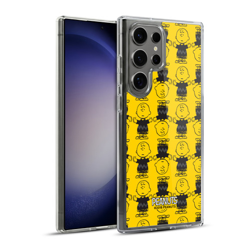 Peanuts Charlie Brown Patterns 2 Soft Gel Case for Samsung Galaxy S23 Ultra 5G & MagSafe