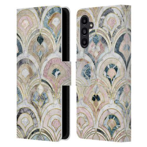 Micklyn Le Feuvre Marble Patterns Art Deco Tiles In Soft Pastels Leather Book Wallet Case Cover For Samsung Galaxy A13 5G (2021)
