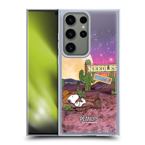 Peanuts Snoopy Space Cowboy Nebula Cactus Needles Soft Gel Case for Samsung Galaxy S23 Ultra 5G & MagSafe