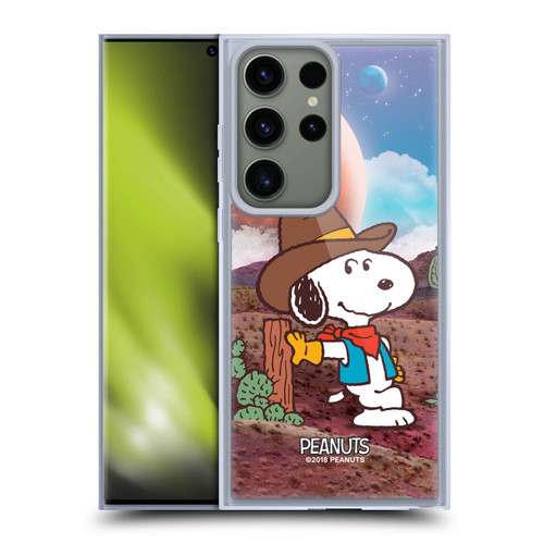 Peanuts Snoopy Space Cowboy Nebula Ranger Soft Gel Case for Samsung Galaxy S23 Ultra 5G & MagSafe