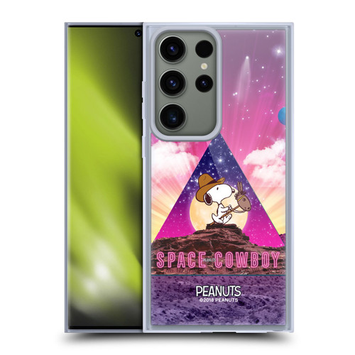 Peanuts Snoopy Space Cowboy Nebula Triangle Soft Gel Case for Samsung Galaxy S23 Ultra 5G & MagSafe
