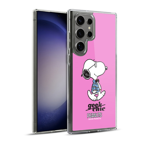 Peanuts The Many Faces Of Snoopy Joe Preppy Soft Gel Case for Samsung Galaxy S23 Ultra 5G & MagSafe