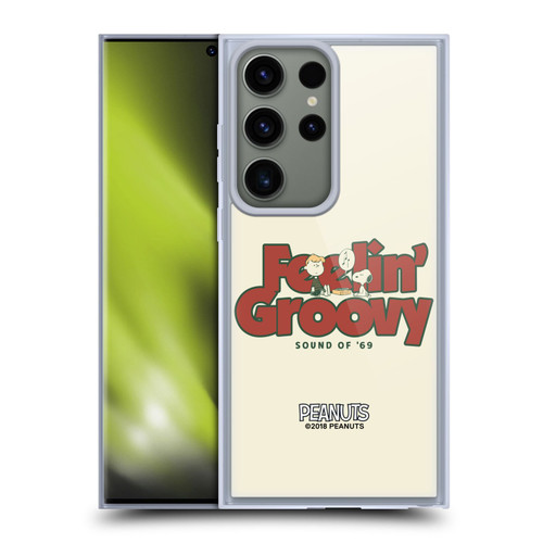 Peanuts Woodstock 50th Schroeder Snoopy Groovy Soft Gel Case for Samsung Galaxy S23 Ultra 5G & MagSafe