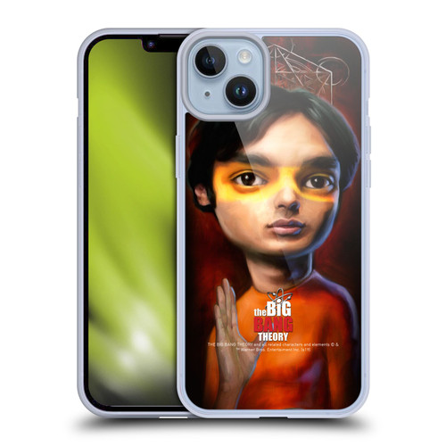 The Big Bang Theory Caricature Raj Koothrappali Soft Gel Case for Apple iPhone 14 Plus & MagSafe