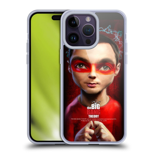 The Big Bang Theory Caricature Sheldon Cooper Soft Gel Case for Apple iPhone 14 Pro Max & MagSafe