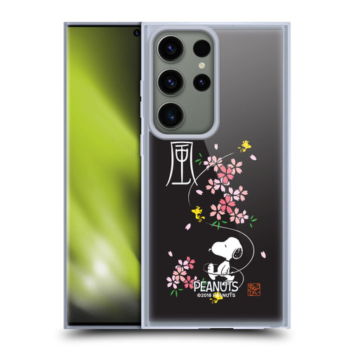Peanuts Oriental Snoopy Cherry Blossoms Soft Gel Case for Samsung Galaxy S23 Ultra 5G & MagSafe