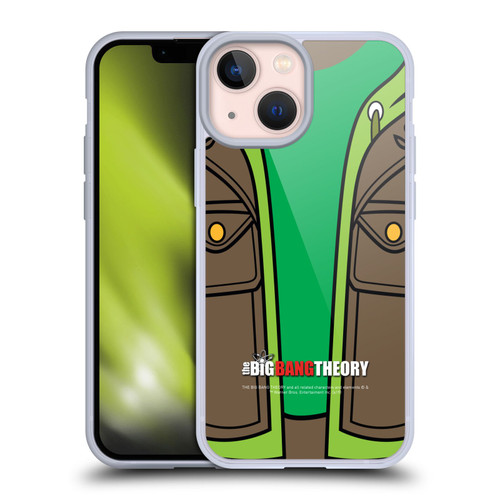 The Big Bang Theory Iconic Shirts Leonard Soft Gel Case for Apple iPhone 13 Mini & MagSafe