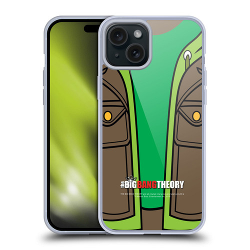 The Big Bang Theory Iconic Shirts Leonard Soft Gel Case for Apple iPhone 15 Plus & MagSafe