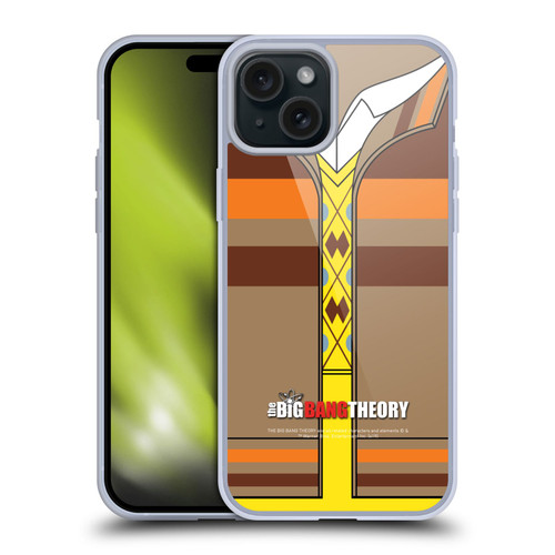 The Big Bang Theory Iconic Shirts Raj Soft Gel Case for Apple iPhone 15 Plus & MagSafe
