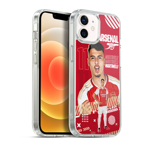 Arsenal FC 2023/24 First Team Gabriel Soft Gel Case for Apple iPhone 12 / iPhone 12 Pro & MagSafe