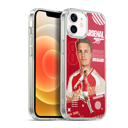 Arsenal FC 2023/24 First Team Martin Ødegaard Soft Gel Case for Apple iPhone 12 / iPhone 12 Pro & MagSafe