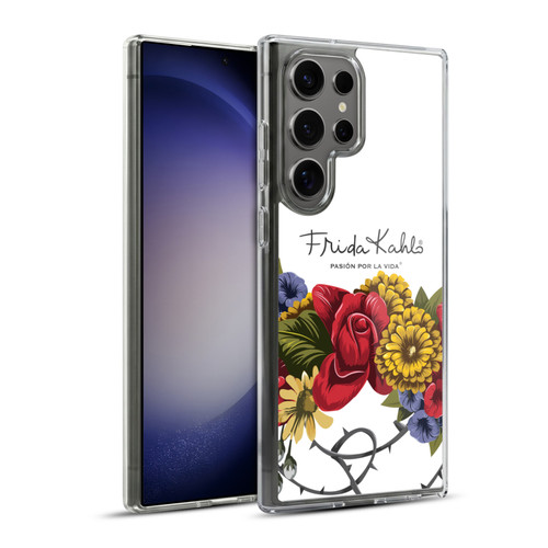 Frida Kahlo Red Florals Bunch Soft Gel Case for Samsung Galaxy S23 Ultra 5G & MagSafe
