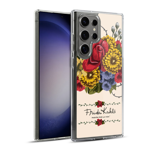 Frida Kahlo Red Florals Vine Soft Gel Case for Samsung Galaxy S23 Ultra 5G & MagSafe