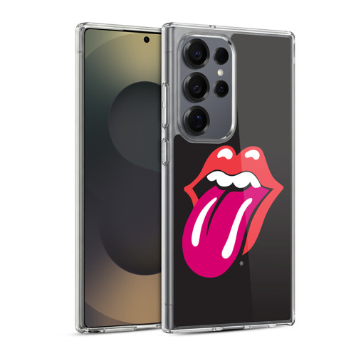 The Rolling Stones Graphics Pink Tongue Soft Gel Case for Samsung Galaxy S25 Ultra & MagSafe