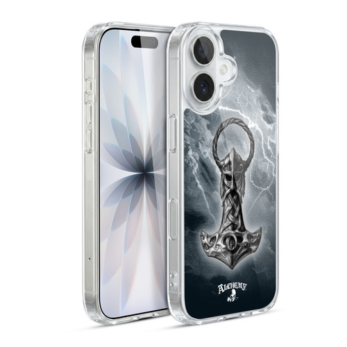 Alchemy Gothic Illustration Mjolnir Hammer Soft Gel Case for Apple iPhone 17