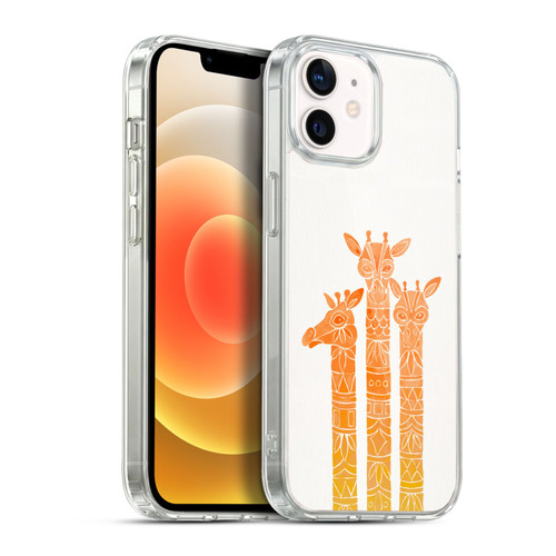 Cat Coquillette Animals Orange Ombre Giraffes Soft Gel Case for Apple iPhone 12 / iPhone 12 Pro & MagSafe