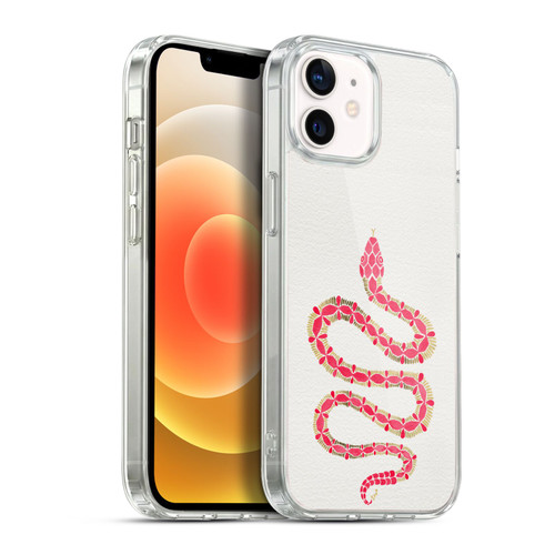 Cat Coquillette Animals Snake Pink Soft Gel Case for Apple iPhone 12 / iPhone 12 Pro & MagSafe