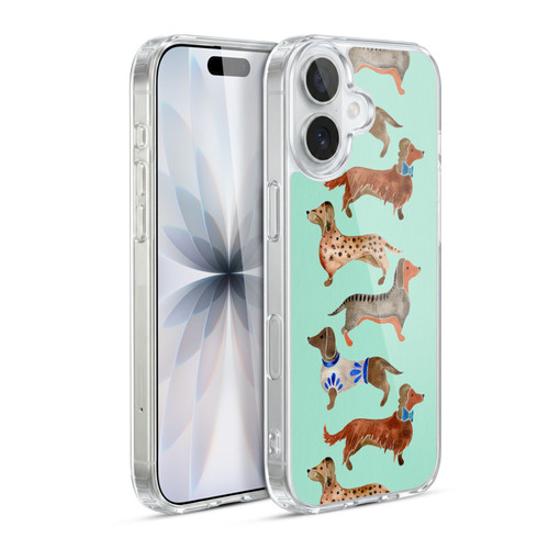 Cat Coquillette Animals Blue Dachshunds Soft Gel Case for Apple iPhone 17