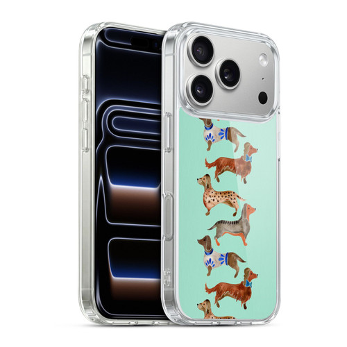 Cat Coquillette Animals Blue Dachshunds Soft Gel Case for Apple iPhone 17 Pro