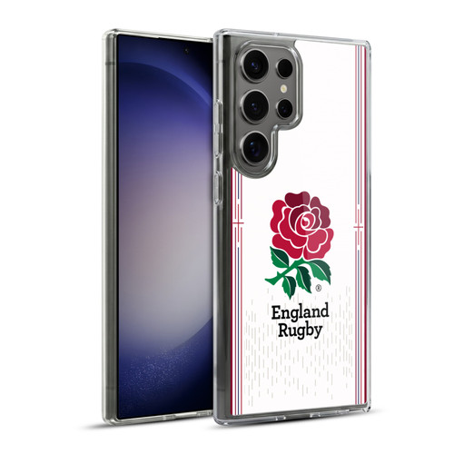England Rugby Union 2023/24 Crest Kit Home Soft Gel Case for Samsung Galaxy S23 Ultra 5G & MagSafe
