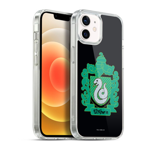 Harry Potter Deathly Hallows I Slytherin Crest Soft Gel Case for Apple iPhone 12 / iPhone 12 Pro & MagSafe