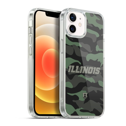 University Of Illinois U Of I University Of Illinois Art Camou Mono Soft Gel Case for Apple iPhone 12 / iPhone 12 Pro & MagSafe