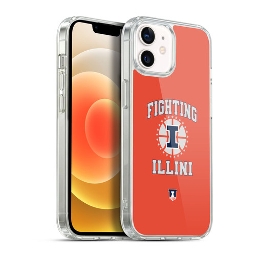University Of Illinois U Of I University Of Illinois Art Fighting Illini 2 Soft Gel Case for Apple iPhone 12 / iPhone 12 Pro & MagSafe