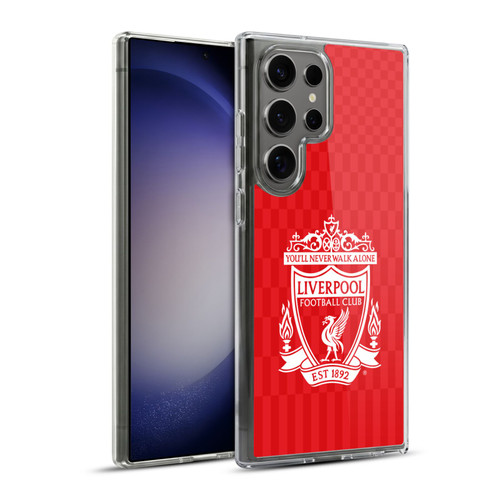 Liverpool Football Club Crest Designs White Home Soft Gel Case for Samsung Galaxy S23 Ultra 5G & MagSafe