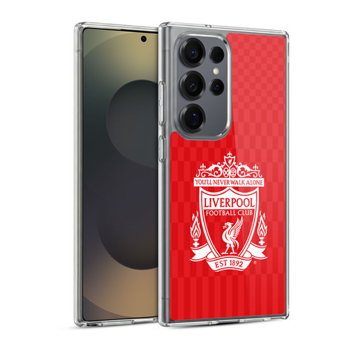 Liverpool Football Club Crest Designs White Home Soft Gel Case for Samsung Galaxy S25 Ultra & MagSafe