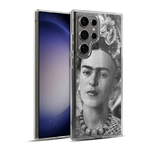 Frida Kahlo Portraits And Quotes Floral Headdress Soft Gel Case for Samsung Galaxy S23 Ultra 5G & MagSafe