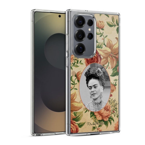 Frida Kahlo Portraits And Quotes Floral Soft Gel Case for Samsung Galaxy S25 Ultra & MagSafe