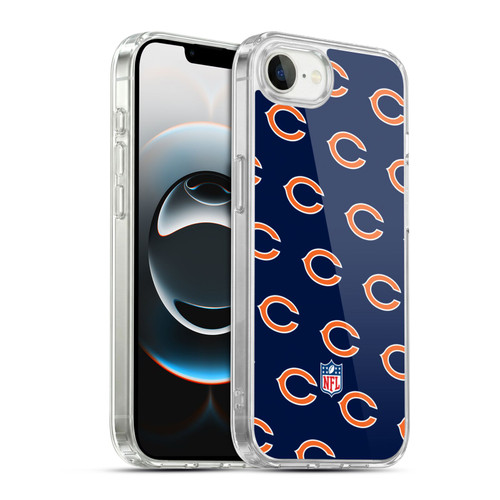 NFL Chicago Bears Artwork Patterns Soft Gel Case for Apple iPhone 16e / Apple iPhone 17e & MagSafe