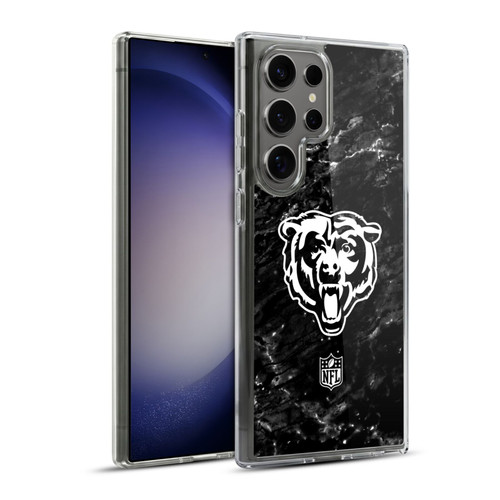 NFL Chicago Bears Artwork Marble Soft Gel Case for Samsung Galaxy S23 Ultra 5G & MagSafe