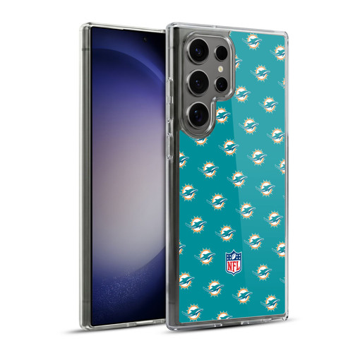 NFL Miami Dolphins Artwork Patterns Soft Gel Case for Samsung Galaxy S23 Ultra 5G & MagSafe