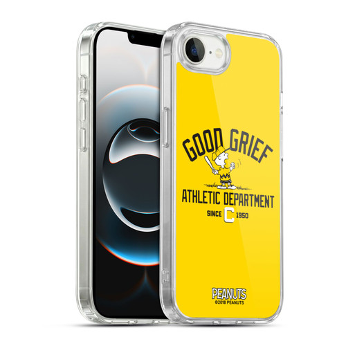 Peanuts Varsity Sports Charlie Brown Good Grief Soft Gel Case for Apple iPhone 16e / Apple iPhone 17e & MagSafe