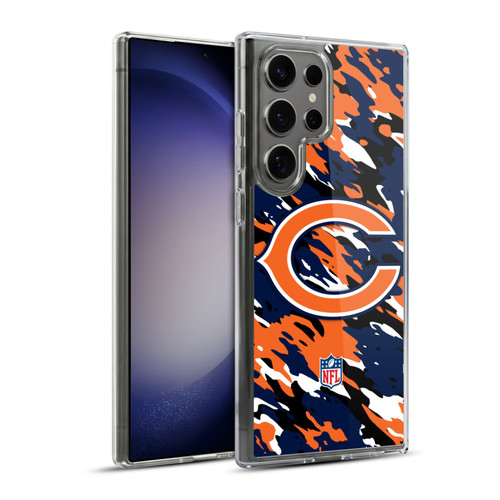NFL Chicago Bears Logo Camou Soft Gel Case for Samsung Galaxy S23 Ultra 5G & MagSafe