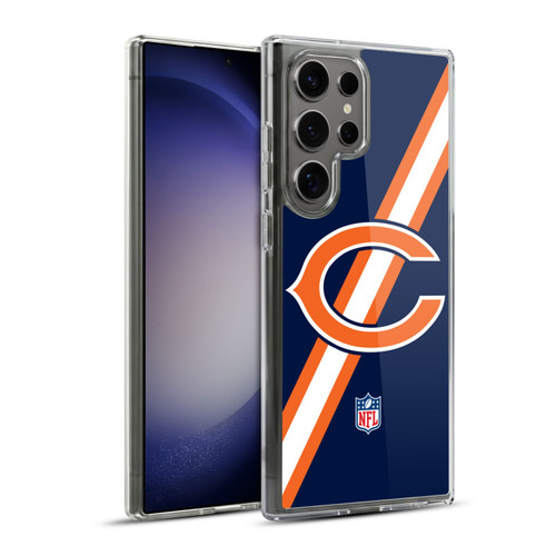 NFL Chicago Bears Logo Stripes Soft Gel Case for Samsung Galaxy S23 Ultra 5G & MagSafe