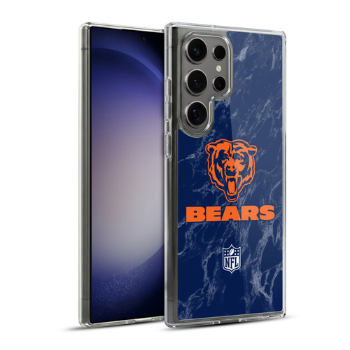 NFL Chicago Bears Graphics Coloured Marble Soft Gel Case for Samsung Galaxy S23 Ultra 5G & MagSafe