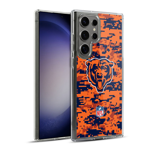 NFL Chicago Bears Graphics Digital Camouflage Soft Gel Case for Samsung Galaxy S23 Ultra 5G & MagSafe
