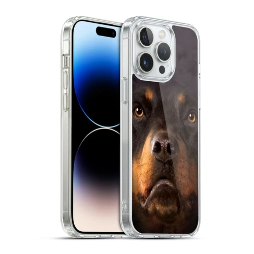 Vincent Hie Big Face Dogs Rottweiler Soft Gel Case for Apple iPhone 14 Pro Max & MagSafe