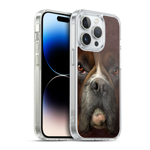 Vincent Hie Big Face Dogs Boxer Soft Gel Case for Apple iPhone 14 Pro & MagSafe