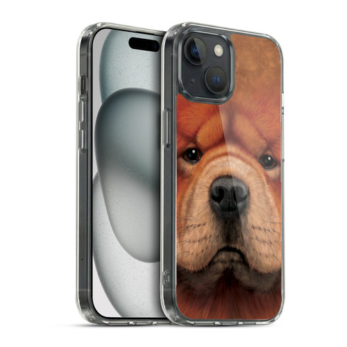 Vincent Hie Big Face Dogs Chow Soft Gel Case for Apple iPhone 15 & MagSafe