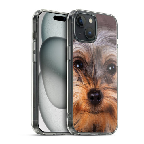 Vincent Hie Big Face Dogs Yorkshire Terrier Soft Gel Case for Apple iPhone 15 & MagSafe