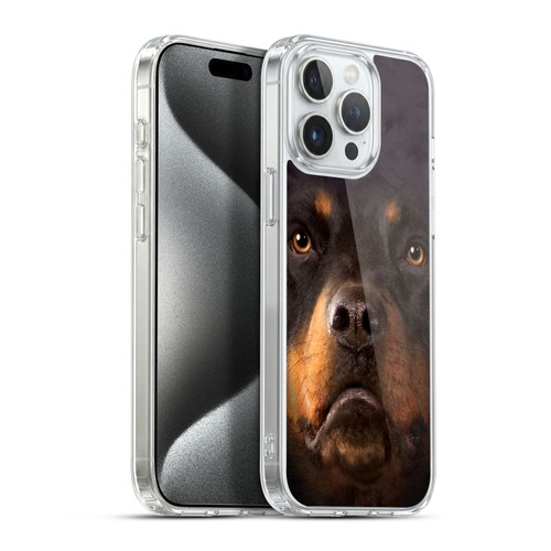 Vincent Hie Big Face Dogs Rottweiler Soft Gel Case for Apple iPhone 15 Pro Max & MagSafe