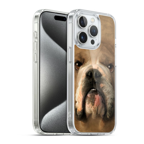 Vincent Hie Big Face Dogs Bulldog Soft Gel Case for Apple iPhone 15 Pro & MagSafe