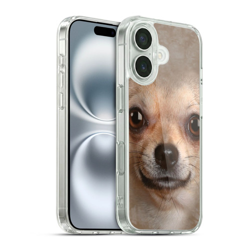 Vincent Hie Big Face Dogs Chihuahua Soft Gel Case for Apple iPhone 16 & MagSafe