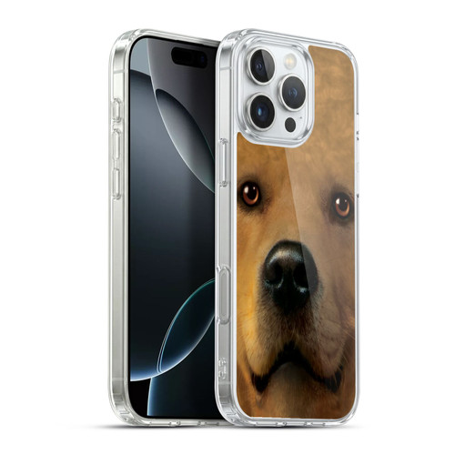 Vincent Hie Big Face Dogs Golden Retriever Soft Gel Case for Apple iPhone 16 Pro Max & MagSafe