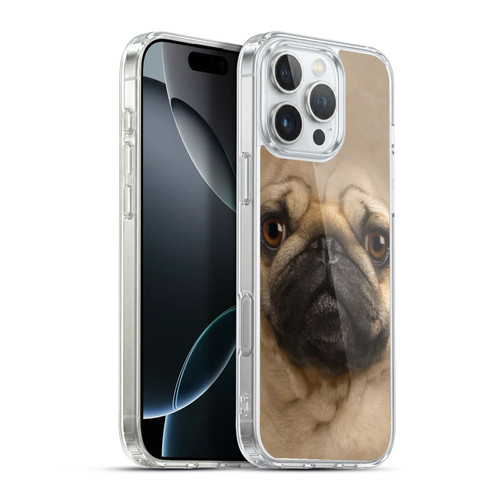 Vincent Hie Big Face Dogs Pug Soft Gel Case for Apple iPhone 16 Pro Max & MagSafe