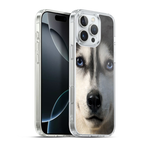 Vincent Hie Big Face Dogs Siberian Husky Soft Gel Case for Apple iPhone 16 Pro Max & MagSafe