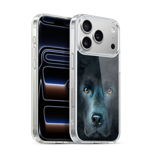 Vincent Hie Big Face Dogs Black Labrador Soft Gel Case for Apple iPhone 17 Pro
